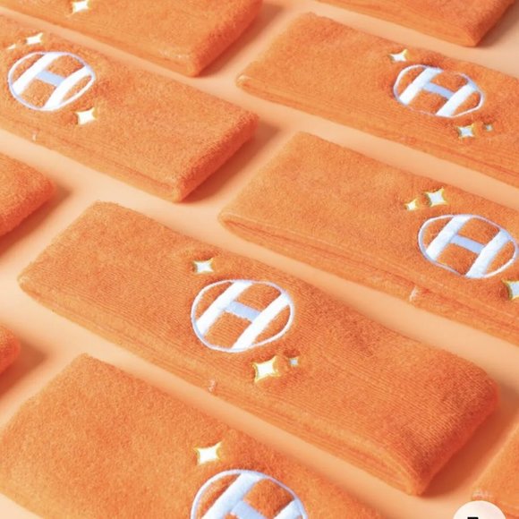 BOGO OLE HENRIKSEN #OLEGLOW TERRYCLOTH HEADBAND ORANGE - Picture 1 of 5